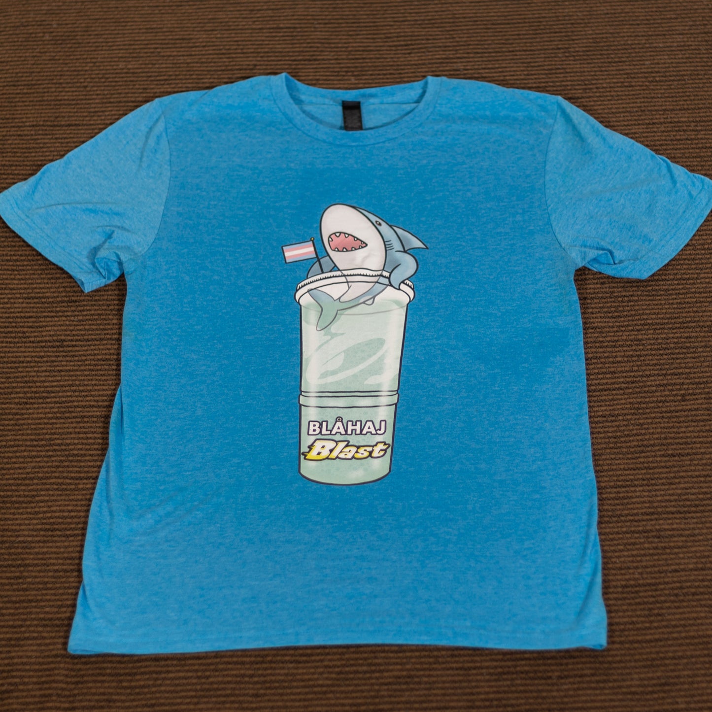 Blahaj Blast Trans Pride funny T-shirt, shark, baja