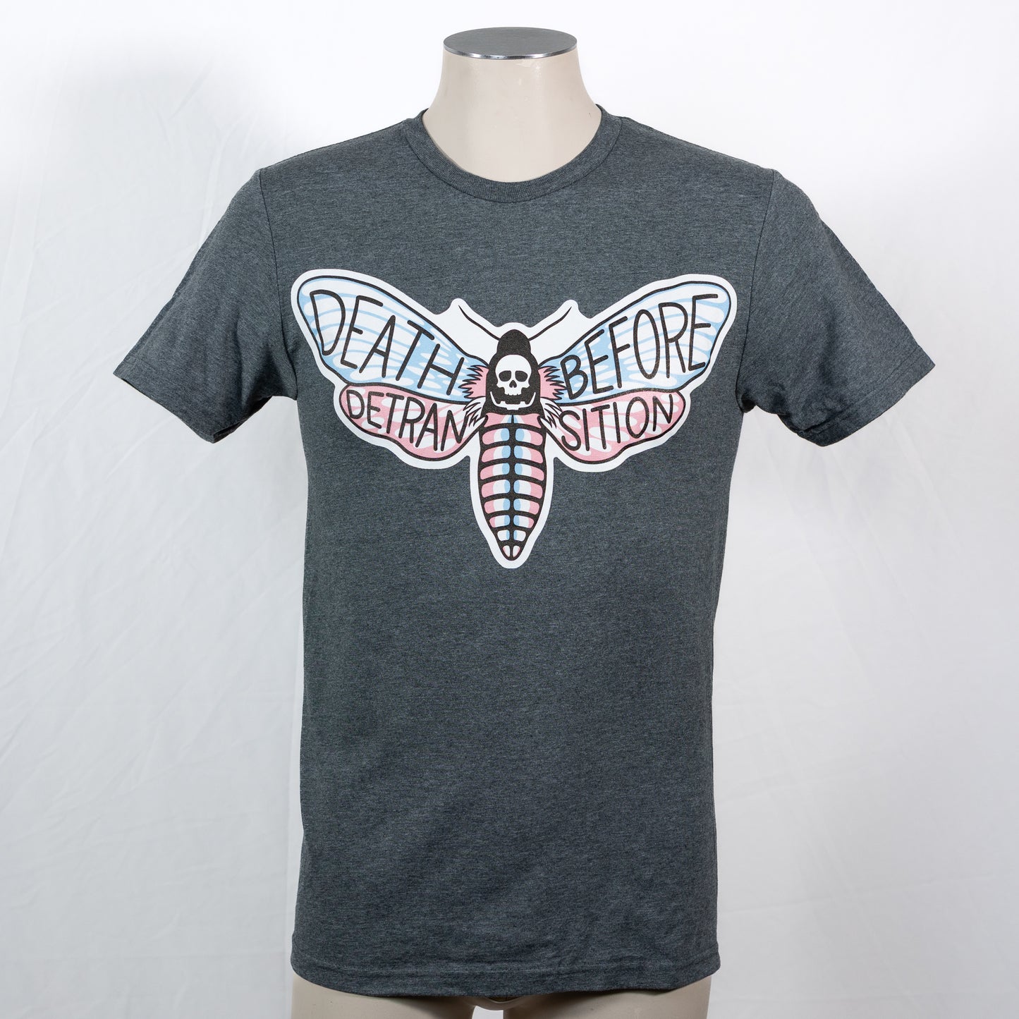 Death Before Detransition, Deathhead moth trans rights unisex pride t-shirt