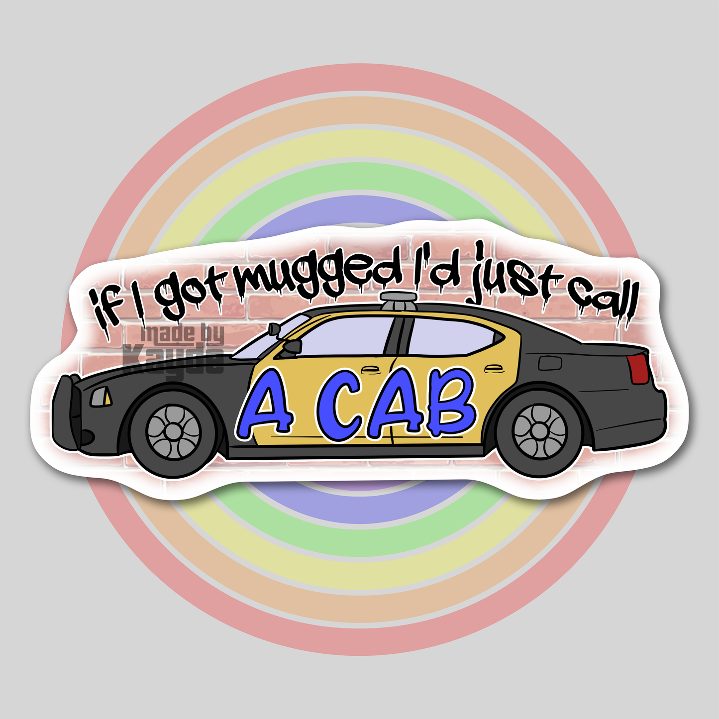 Call A Cab Sticker