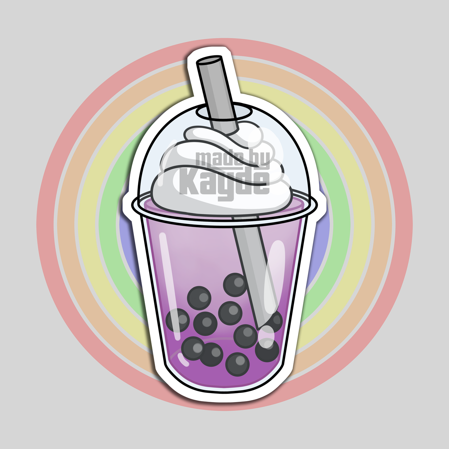 Grape Boba Tea Sticker