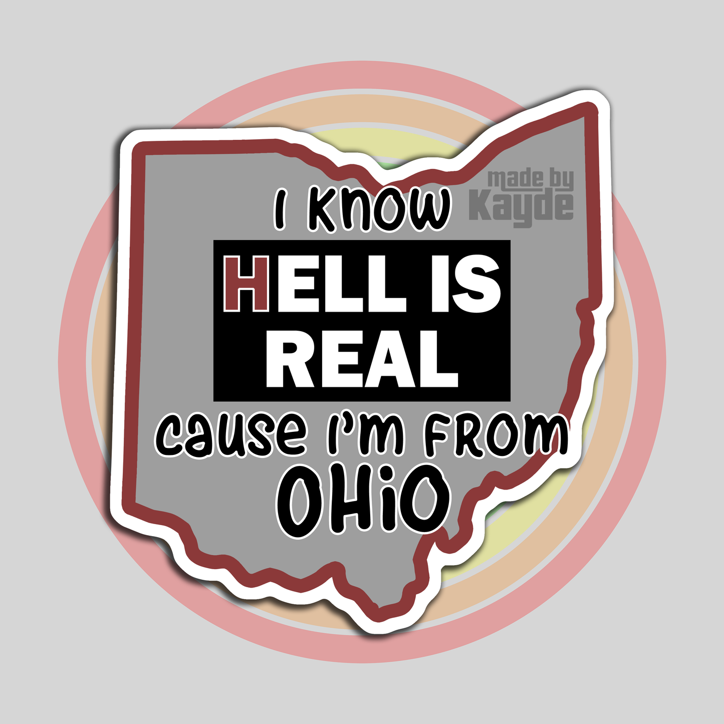 Hell Is Real Ohio Sticker