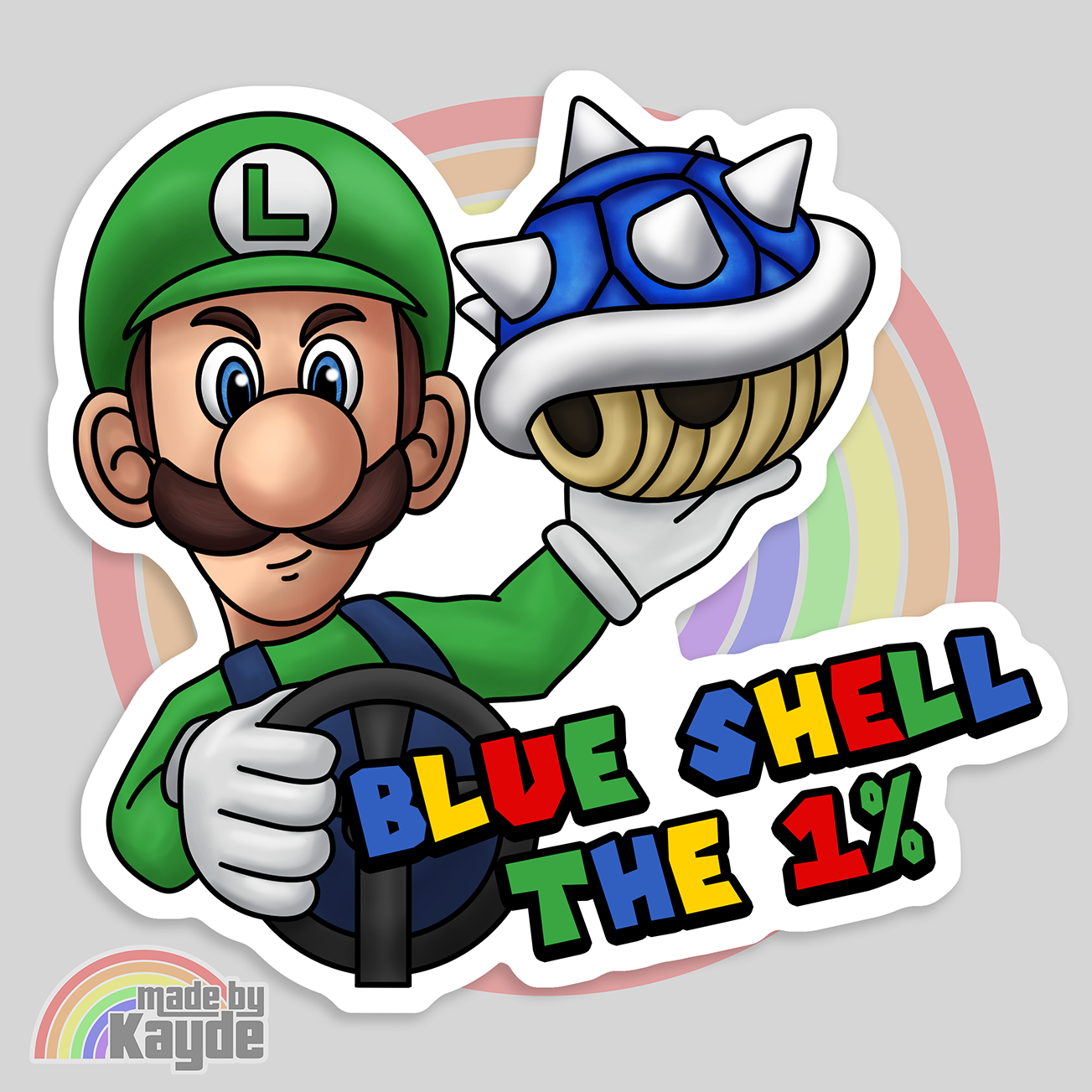Blue Shell 1% funny sticker