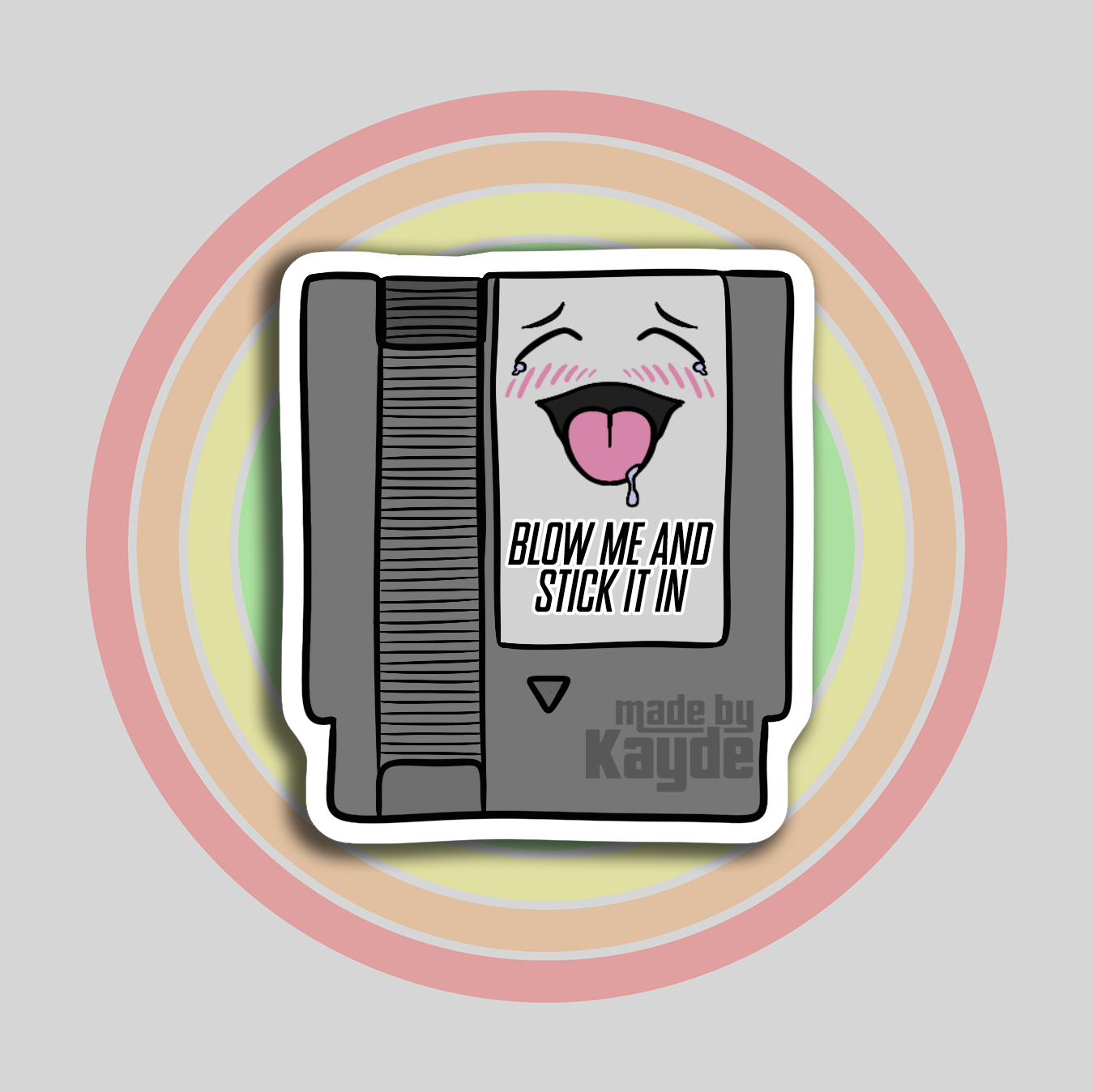 Game system cartridge Sticker