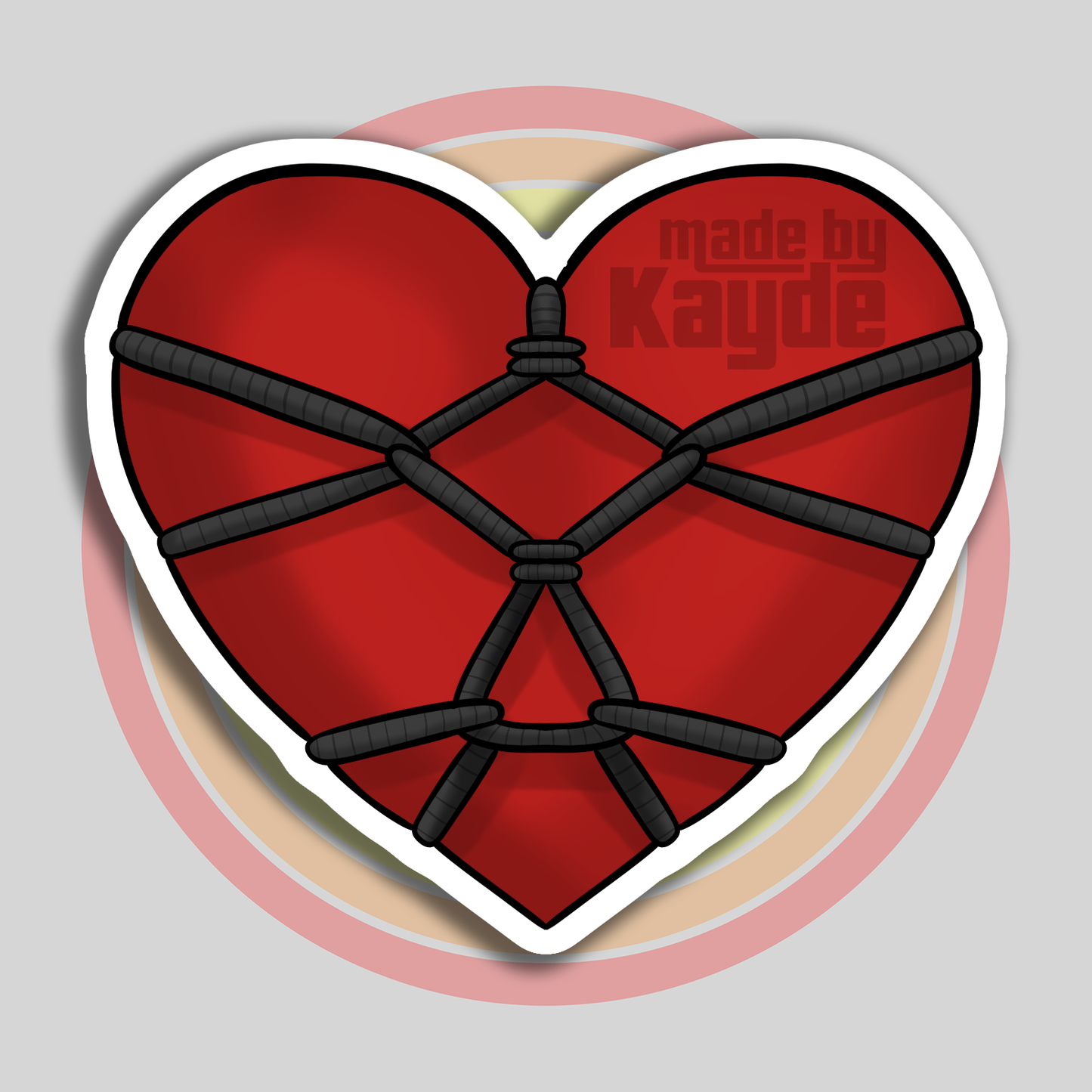 Shibari Bondage Heart Sticker