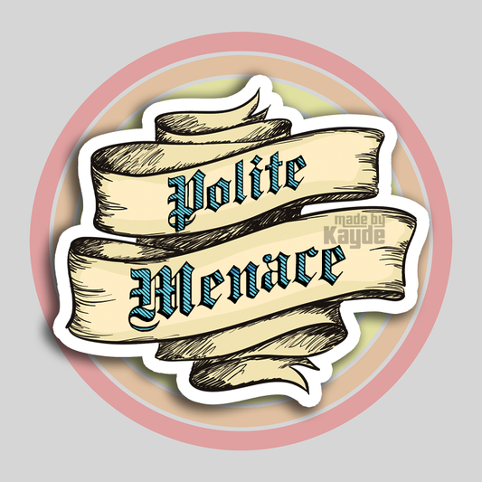 Polite Menace Pirate Sticker