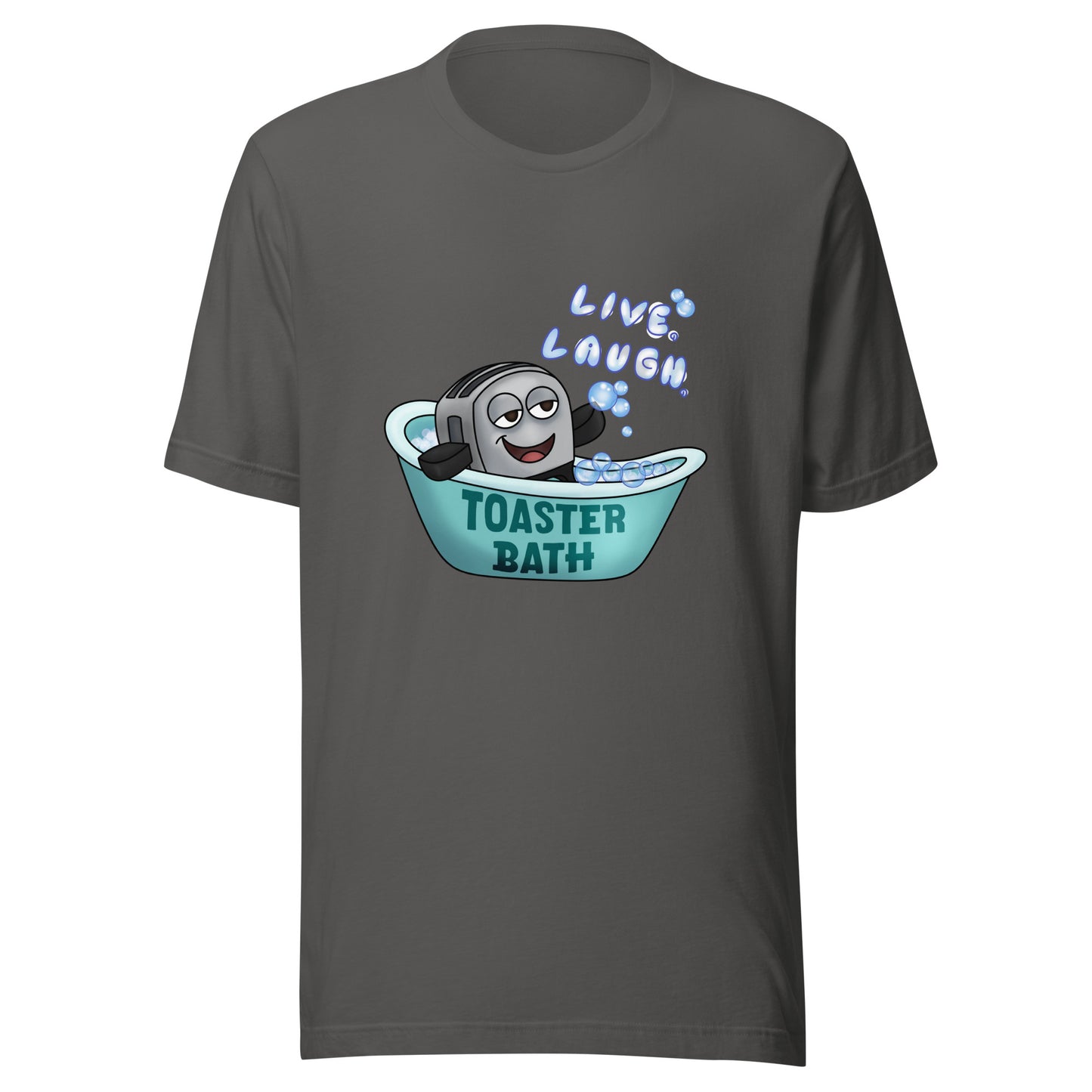 Live, Laugh, Toaster Bath Unisex t-shirt